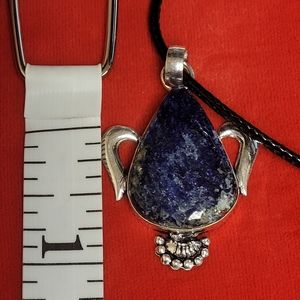 Sterling silver lapis pendant